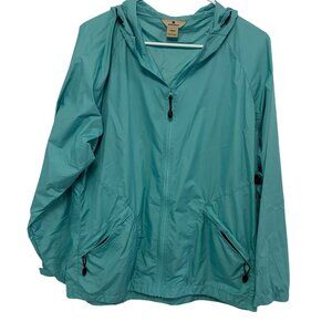 Woolrich Teal Women's Lightweight Rain Jacket.  Size L